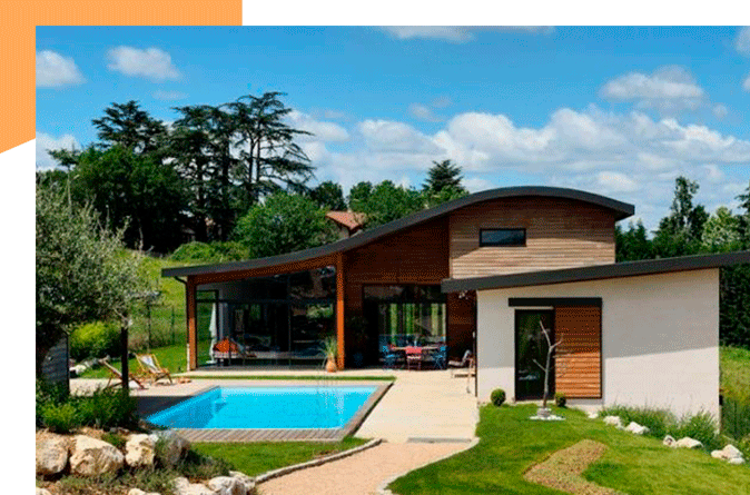 Construction d'une maison architecturale avec piscine, réalisé par un cabinet d'architecte à Bordeaux