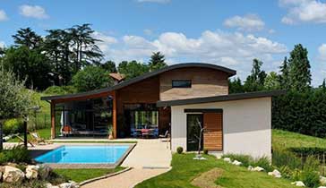 Construction d'une maison architecturale avec piscine, réalisé par un cabinet d'architecte à Bordeaux